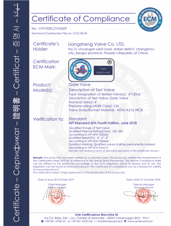 ECM认证证书
